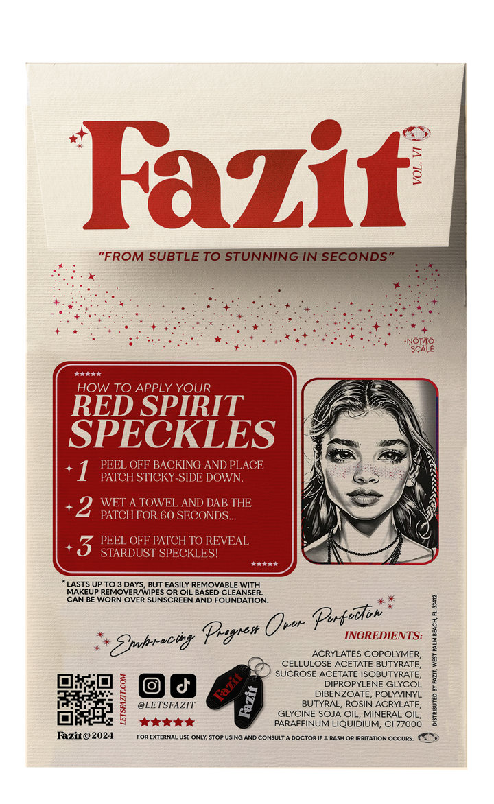 Red Spirit Speckles Makeup Patches - Team Spirit Collection