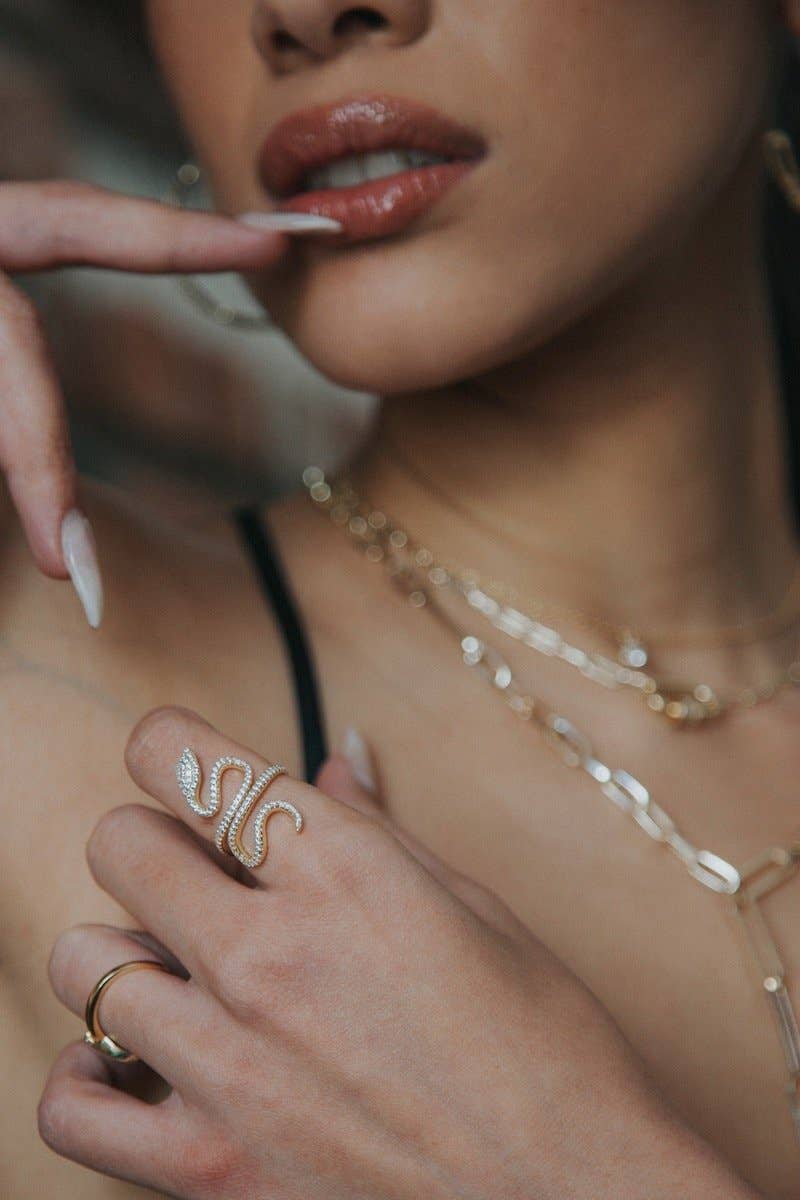Ring-Enchanted Snake 14K Gold Vermeil
