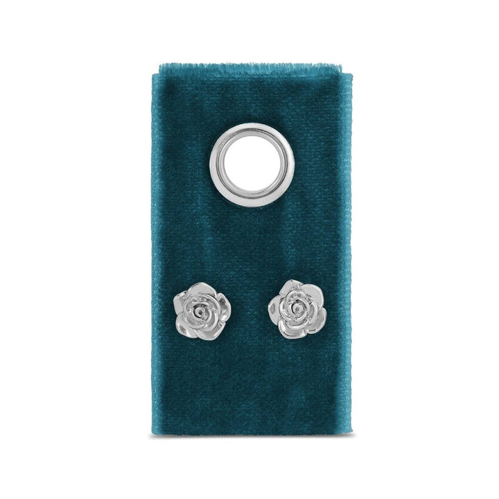 Velvet Gift Tag-Gold Rose Studs