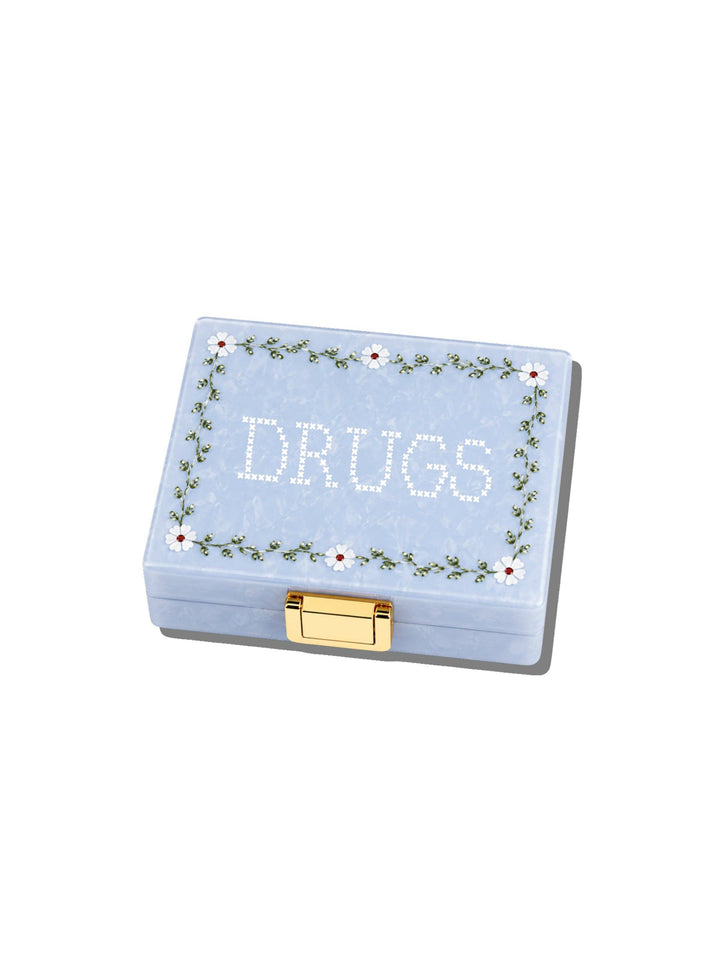 Pill Case-Hand-painted Drugs Cross-Stitch Daily Ritual