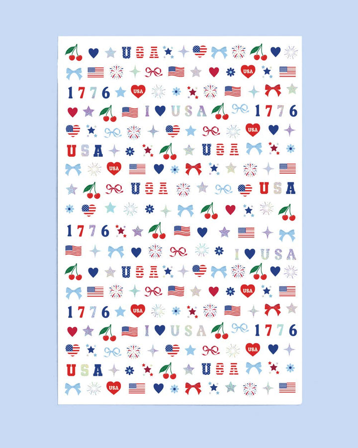 Nail Stickers-America 250 | patriotic nails, usa party