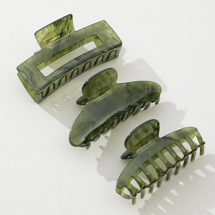 Jade Green Large - Assorted Claw Clips