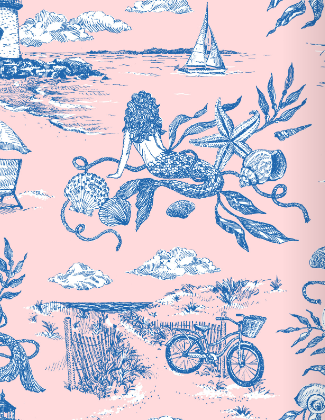 Cotton-Mermaid Toile Blush