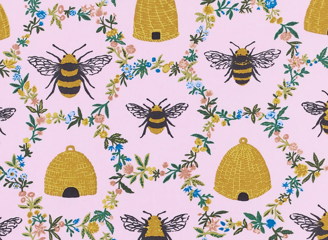 Cotton-Sweet Bee Set (Pink Petal)