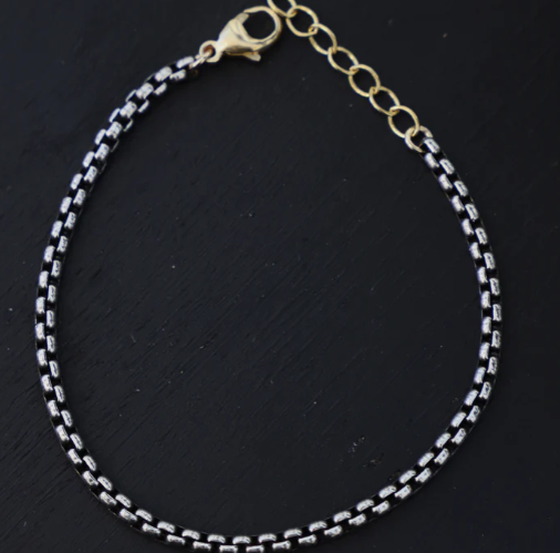 B1197 Bracelet-Nova Holland Round Box Chain SMALL