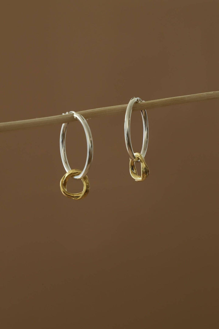 E1774 Earrings-Ligne Duo Hoops
