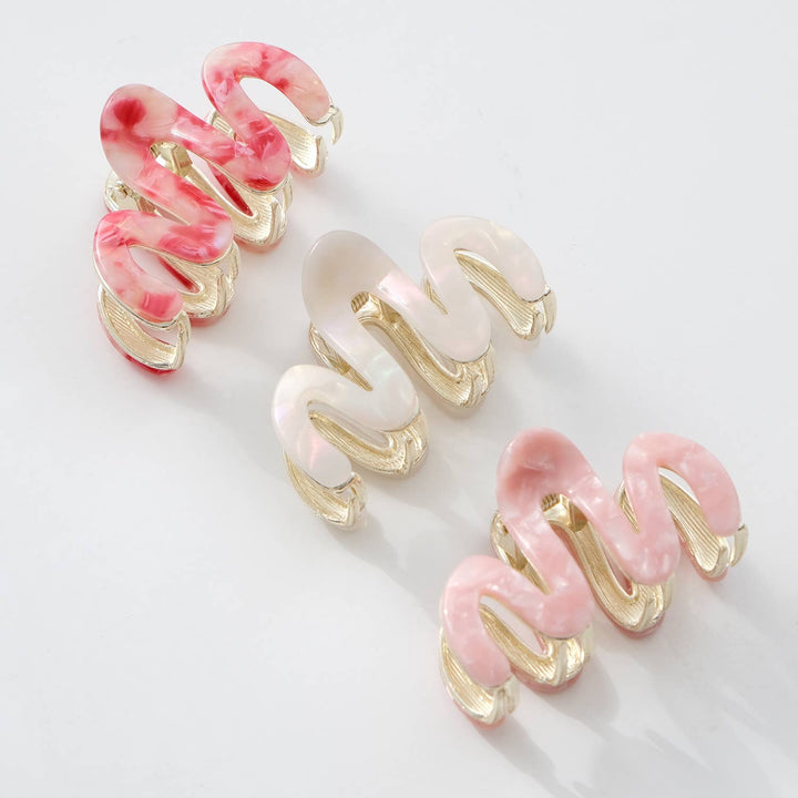 Willow Mini Rosé | Mini Squiggle Metal Claw Clip