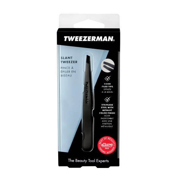 Retail-Black Matte Slant Tweezer