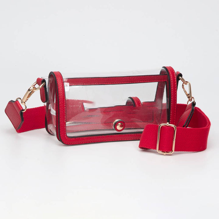 Flap Crossbody Bag-Transparent Rectangle