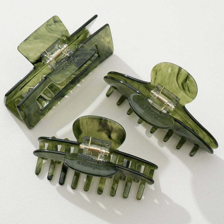 Jade Green Large - Assorted Claw Clips