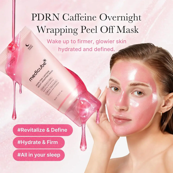 Medicube Mask 75ml-PDRN Pink Caffeine Night Wrapping Mask