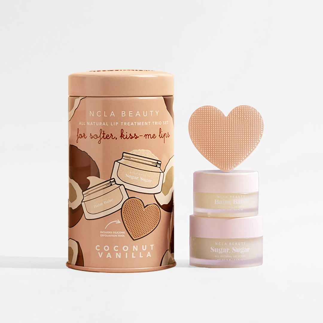 Lip Care Set + Lip Scrubber-Coconut Vanilla