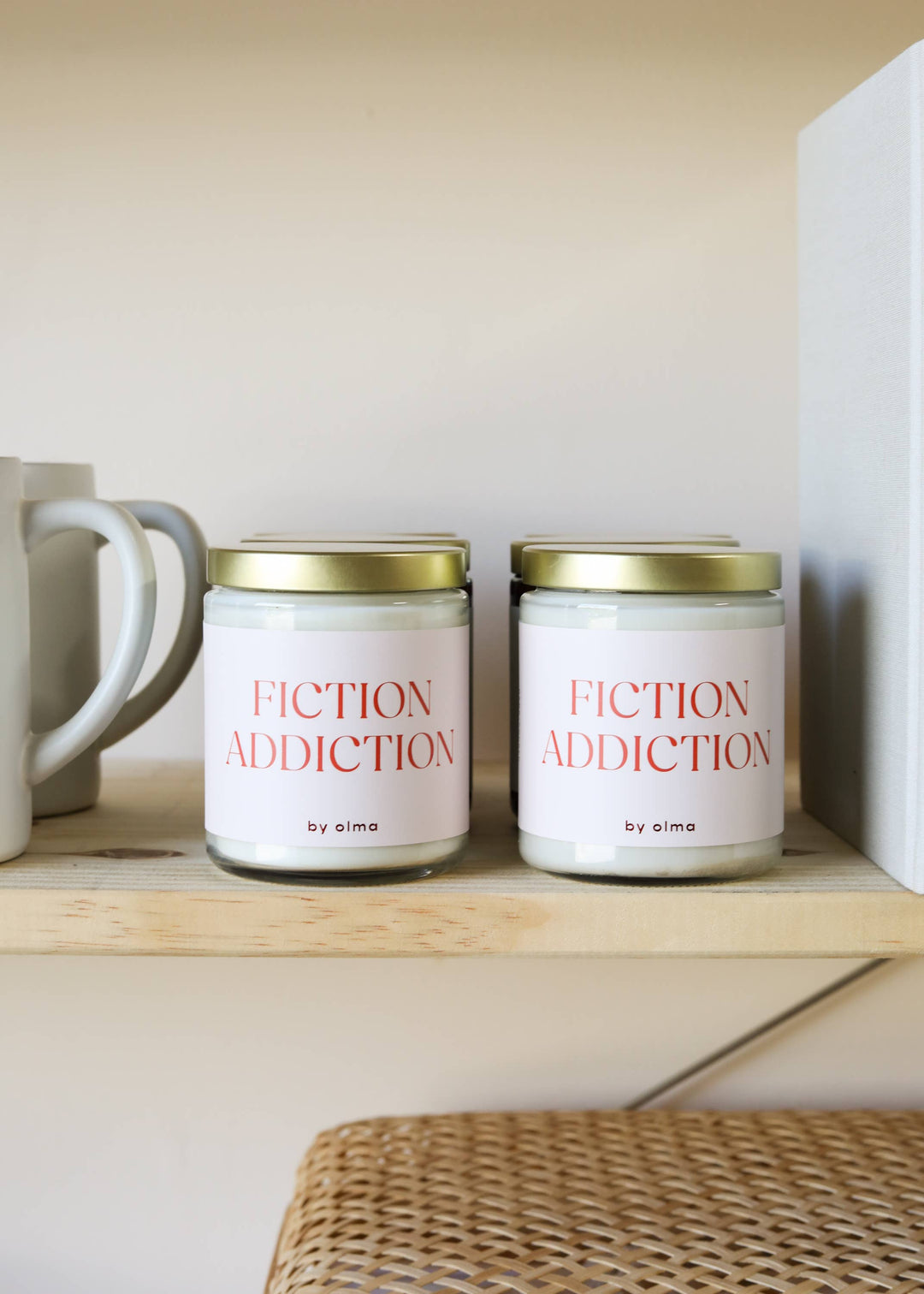 Candle 9oz-Fiction Addiction - Book Lover Bookish Candles - 9oz Clear