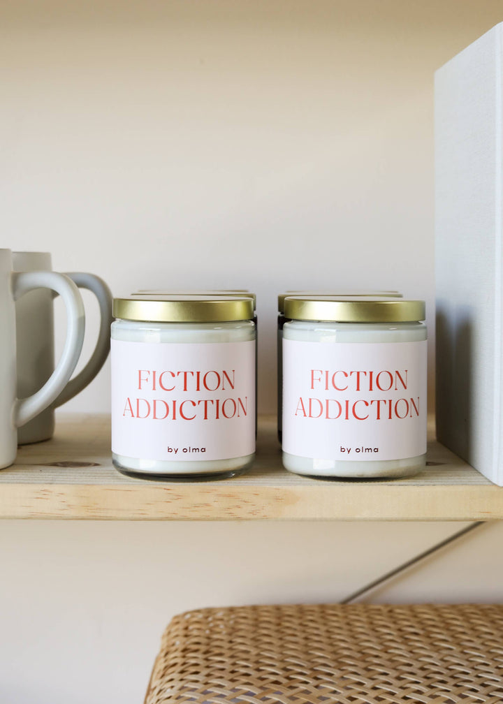 Candle 9oz-Fiction Addiction - Book Lover Bookish Candles - 9oz Clear