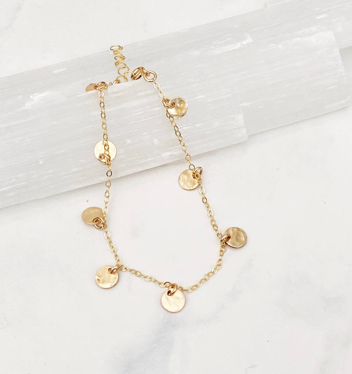 Bracelet-Gold Filled Multi disk