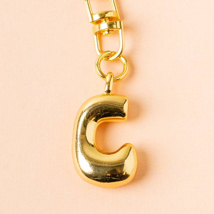 Bubble Letter Keychain Bag Charm–C