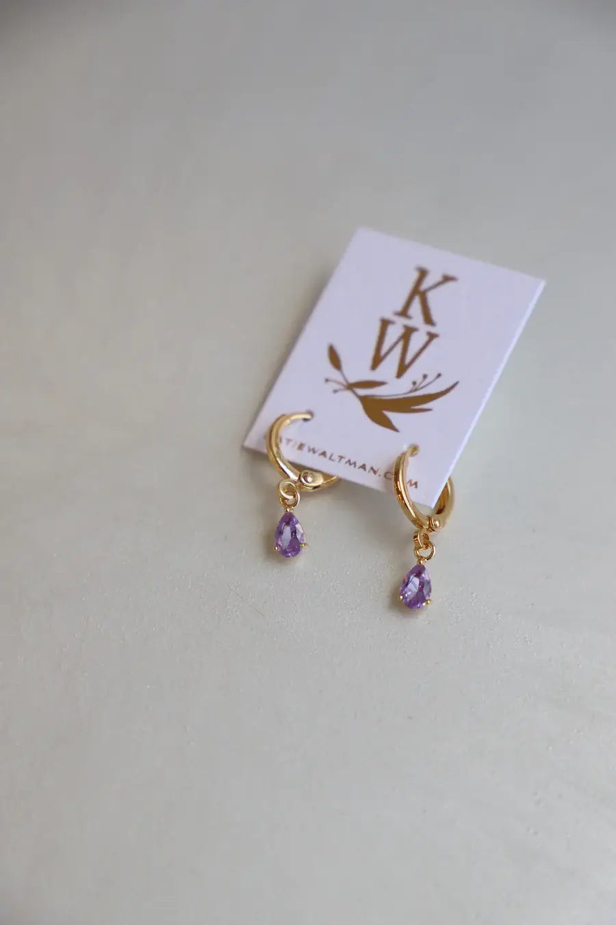 DISCONTINUED E1590 Gold Earrings-Birthstone Teardrop
