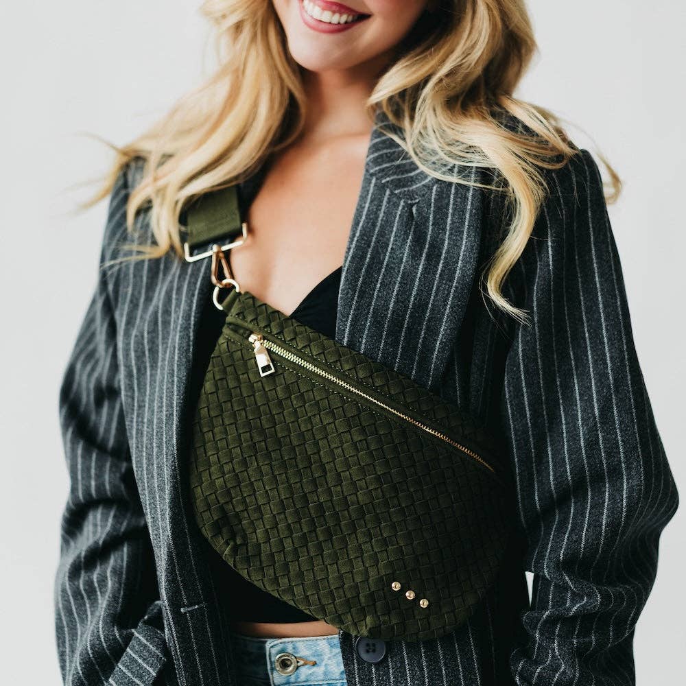 Bum Bag-Westlyn Woven Suede