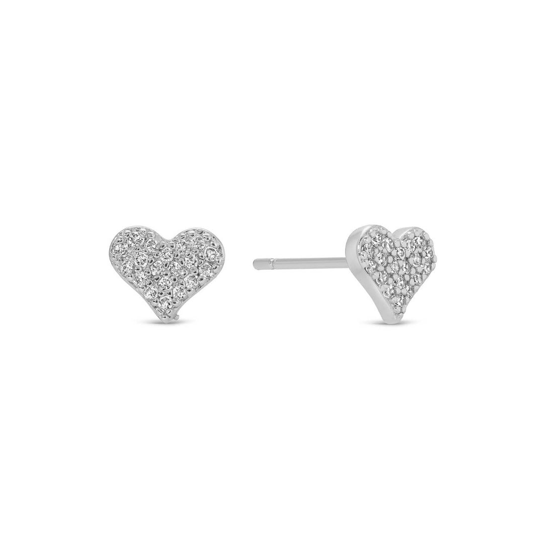 Velvet Gift Tag Trio-Gold Heart Studs