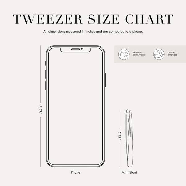 Retail-Mini Slant Tweezer Stainless