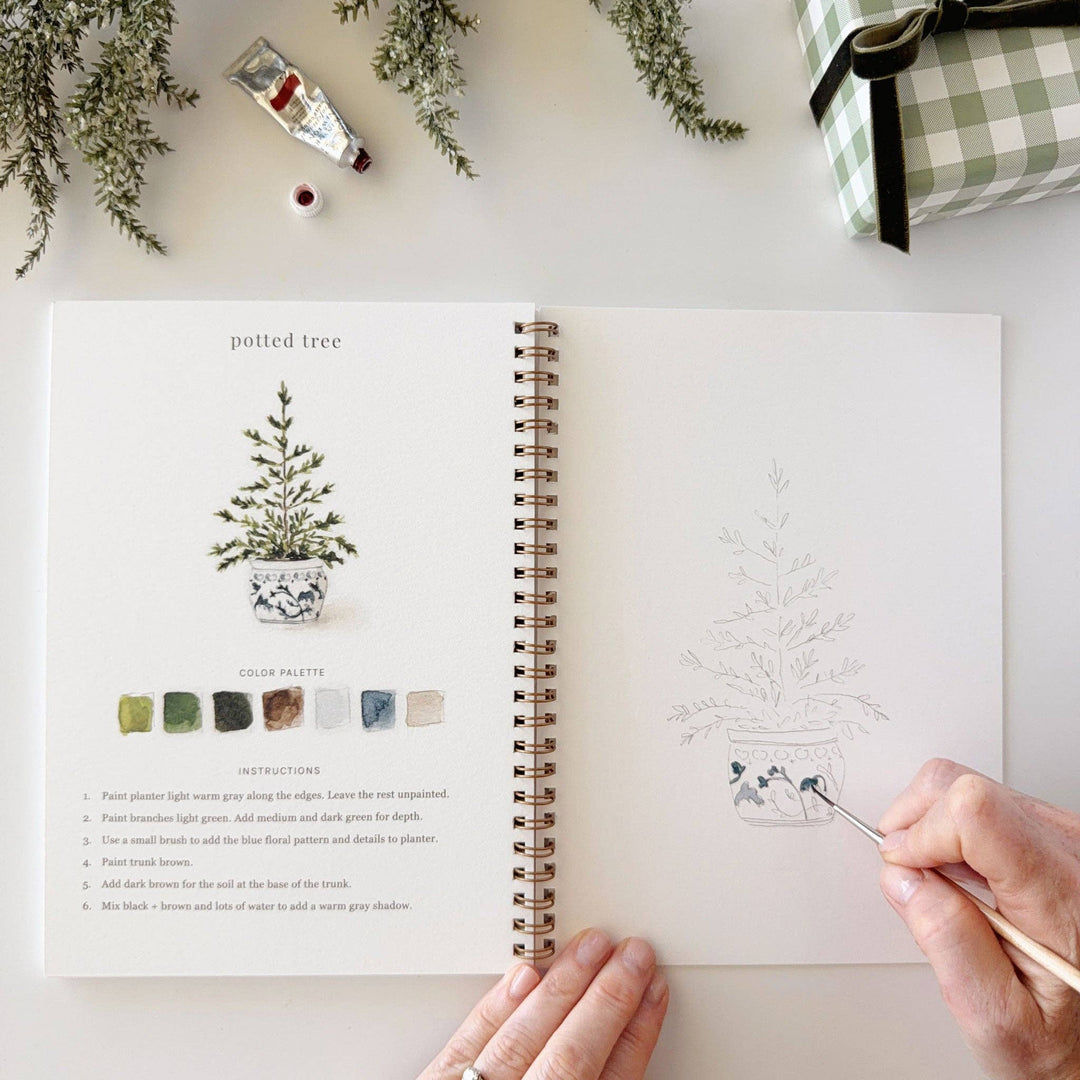 Watercolor Workbook-Classic Christmas