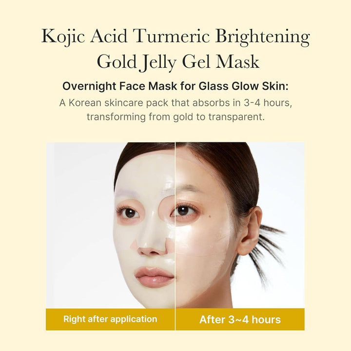 Medicube Sheet Mask-Kojic Acid Turmeric Brightening Gold Jelly Gel Single Mask