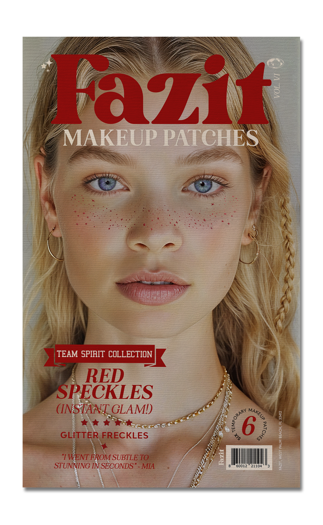 Red Spirit Speckles Makeup Patches - Team Spirit Collection
