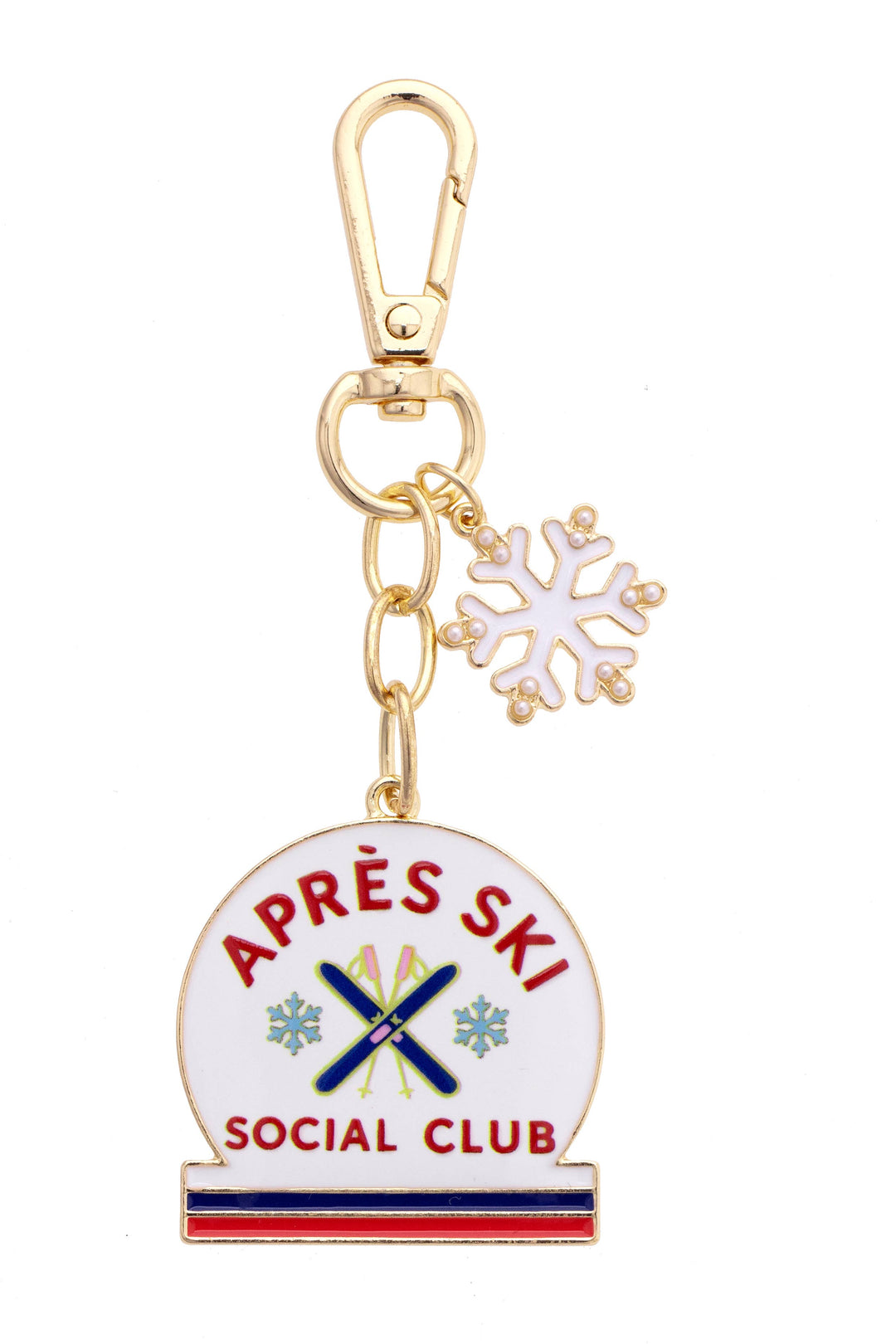 Bag Charm-Apres Ski Social Club in Shiny Gold