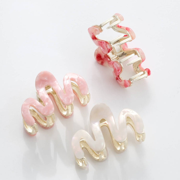 Willow Mini Rosé | Mini Squiggle Metal Claw Clip