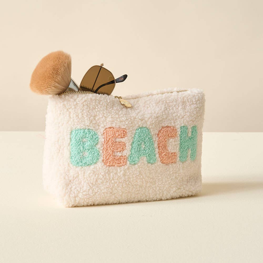 Teddy Pouch-Cream Beach