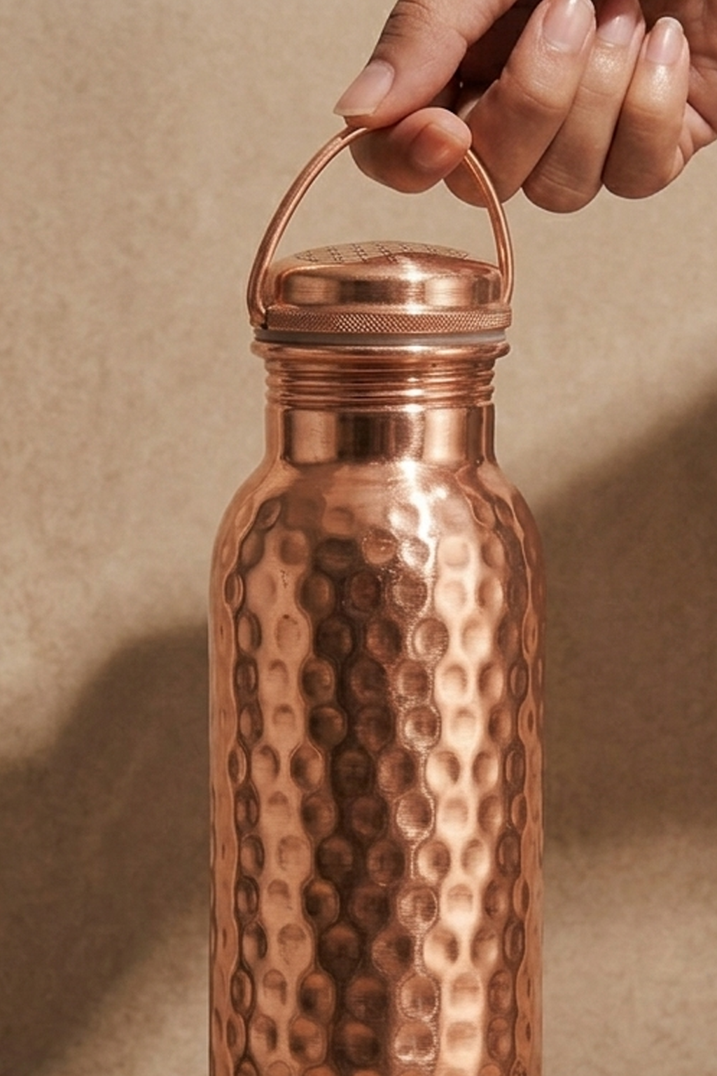 Copper Water Bottle-Hammered Tamba