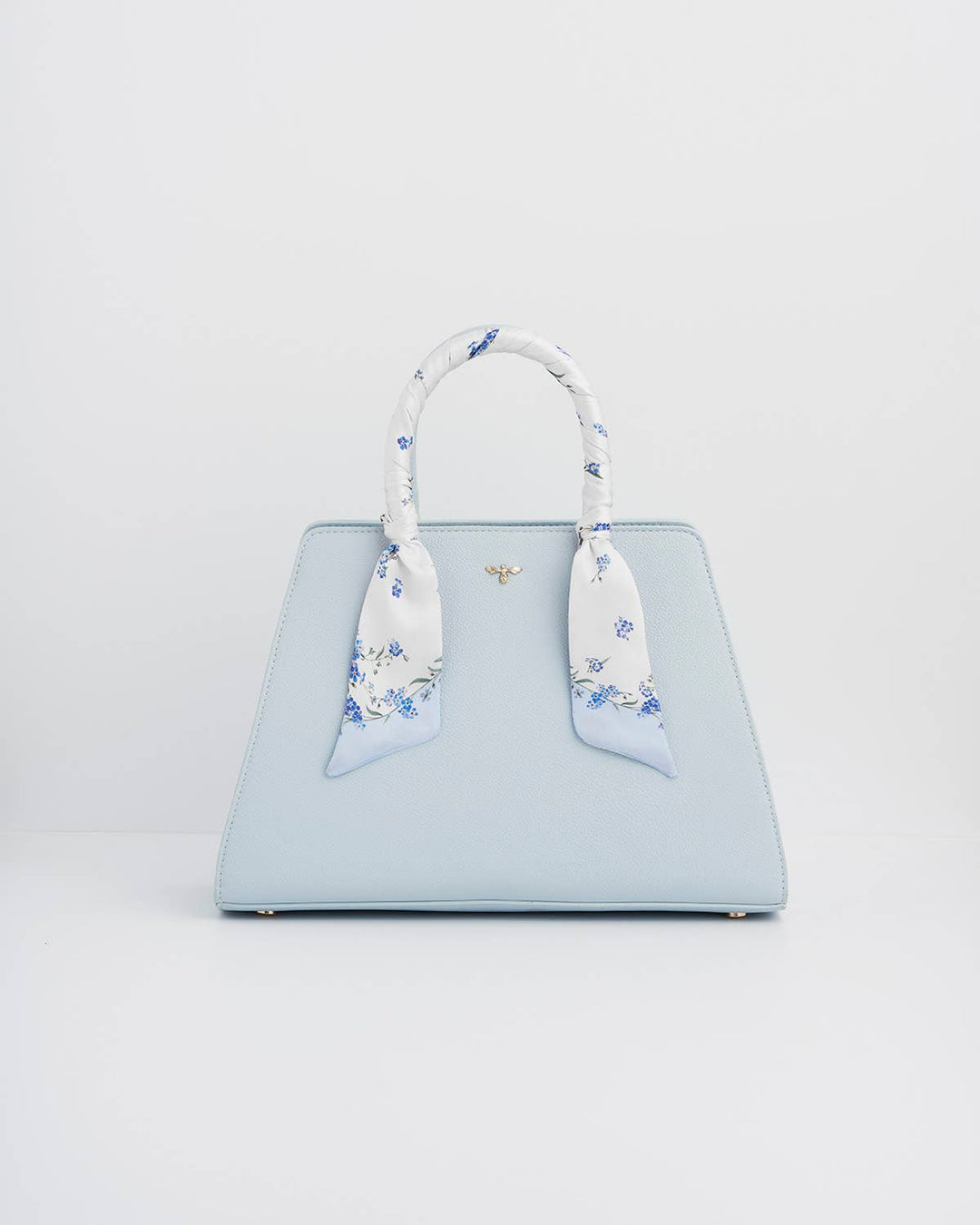 Blue Structured Tote Bag