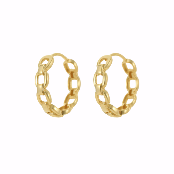 Chain Link Hoop Earrings