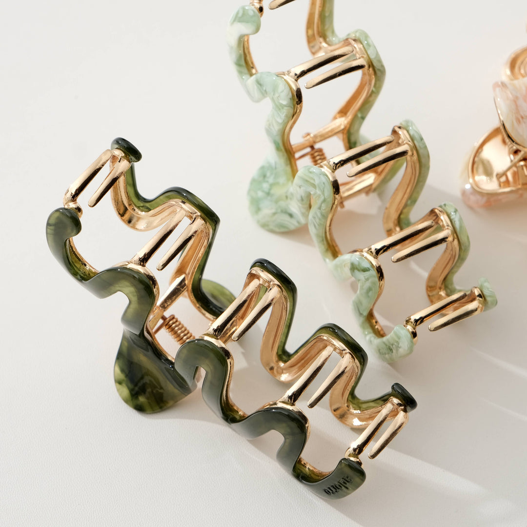 Willow Garden Metal Squiggle Claw Clip - Large