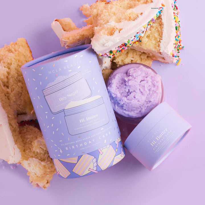 Body Scrub + Body Butter Set-Birthday Cake