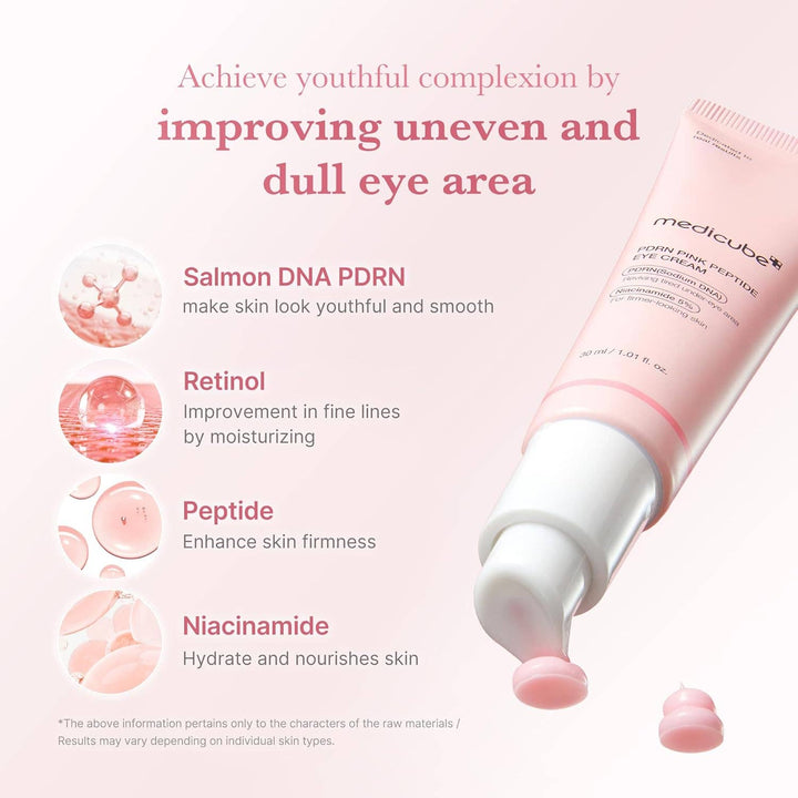 Medicube Eye Cream 1oz-Salmon DNA PDRN Pink Peptide Eye Cream