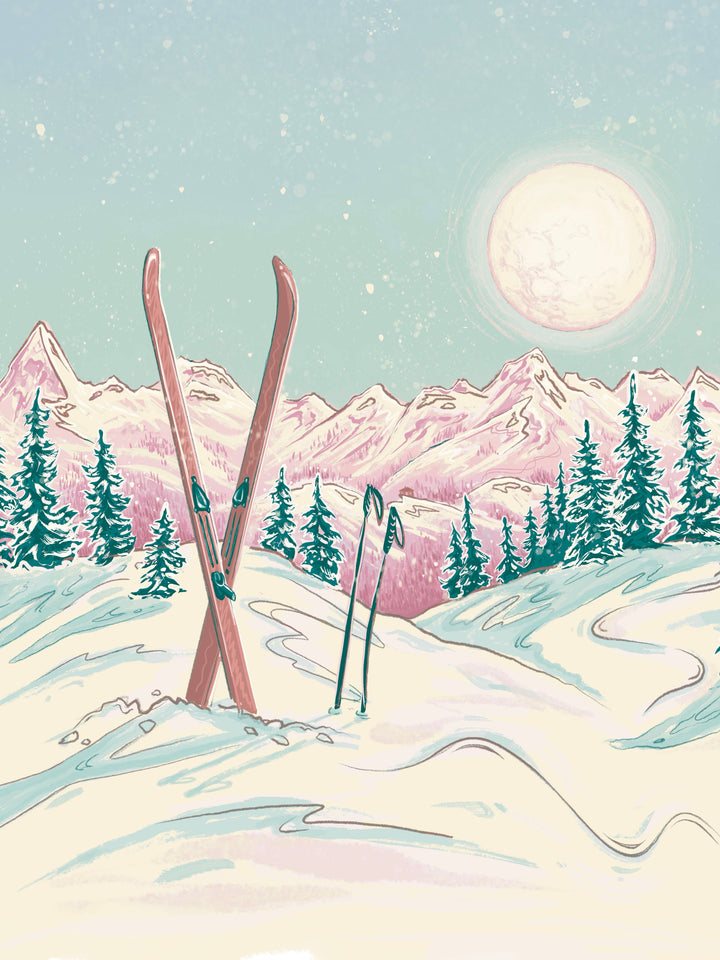 Moonlight Ski Puzzle - 500 Piece Puzzle