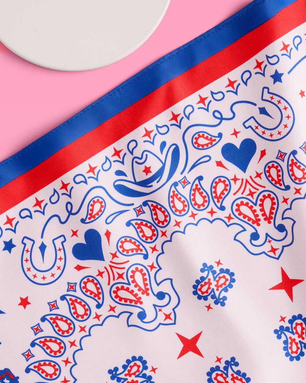 Cowgirl Bandana-Americana 27 Inch | Pink Western Rodeo Bach