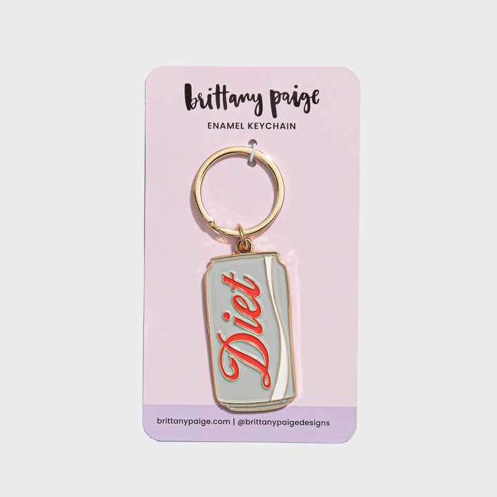 Enamel Keychain-Diet Soda Can