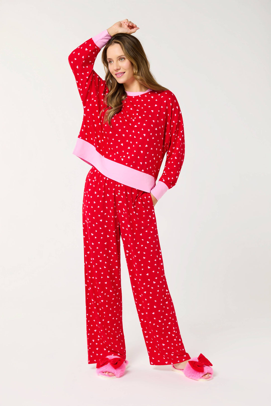 MINI HEARTS ULTRA-SOFT JERSEY KNIT PJ SET