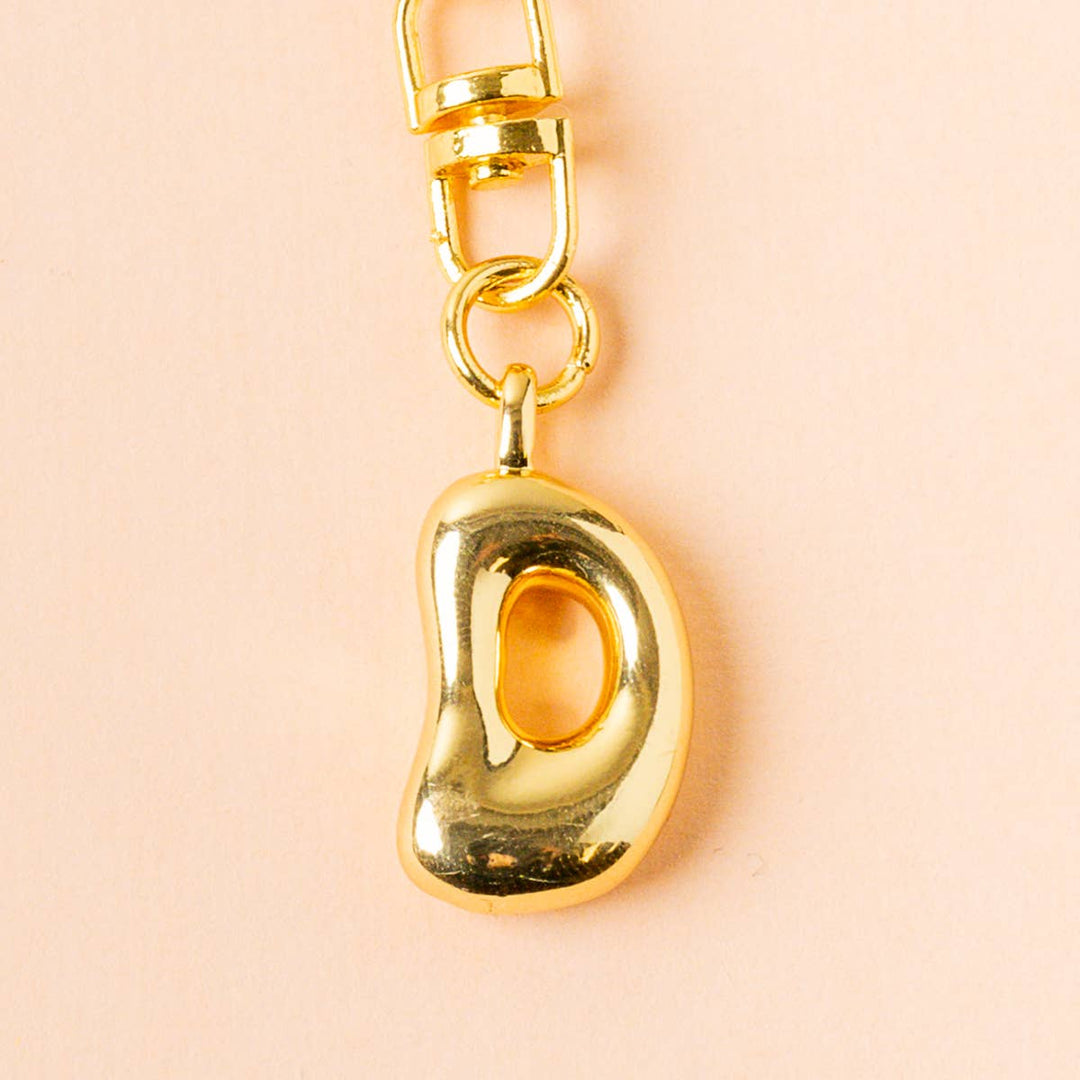 Bubble Letter Keychain Bag Charm–D