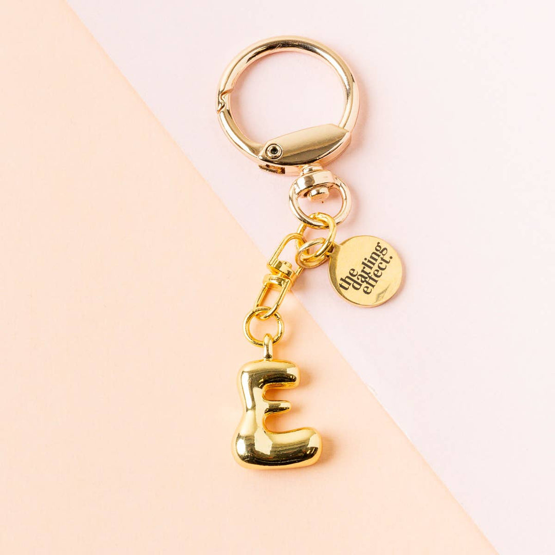 Bubble Letter Keychain Bag Charm–E