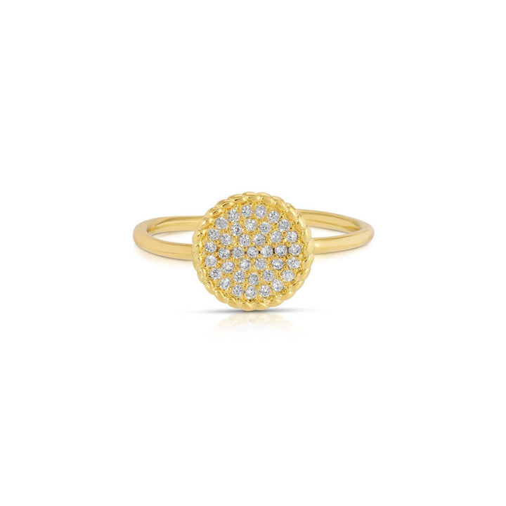 Adjustable Ring-Pave Circle Delicate
