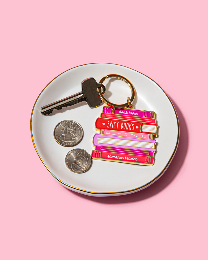 Enamel Keychain-Spicy Romance Books