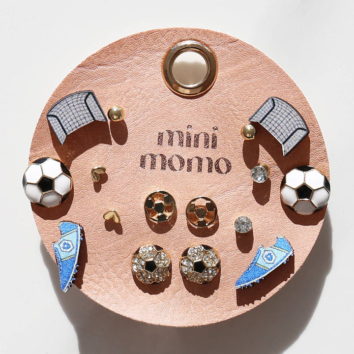 Sports Stud Earrings Multipack Assorted Set - Soccer