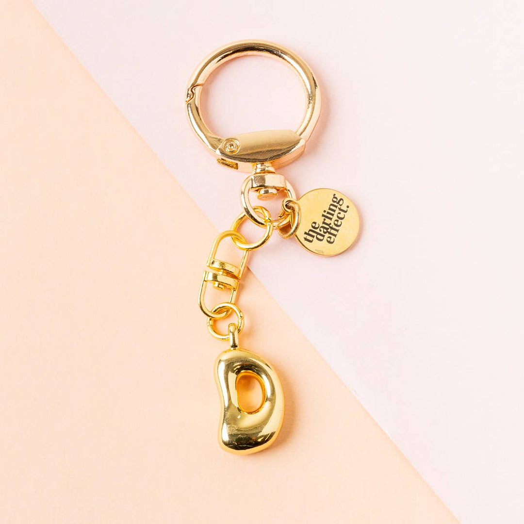 Bubble Letter Keychain Bag Charm–D