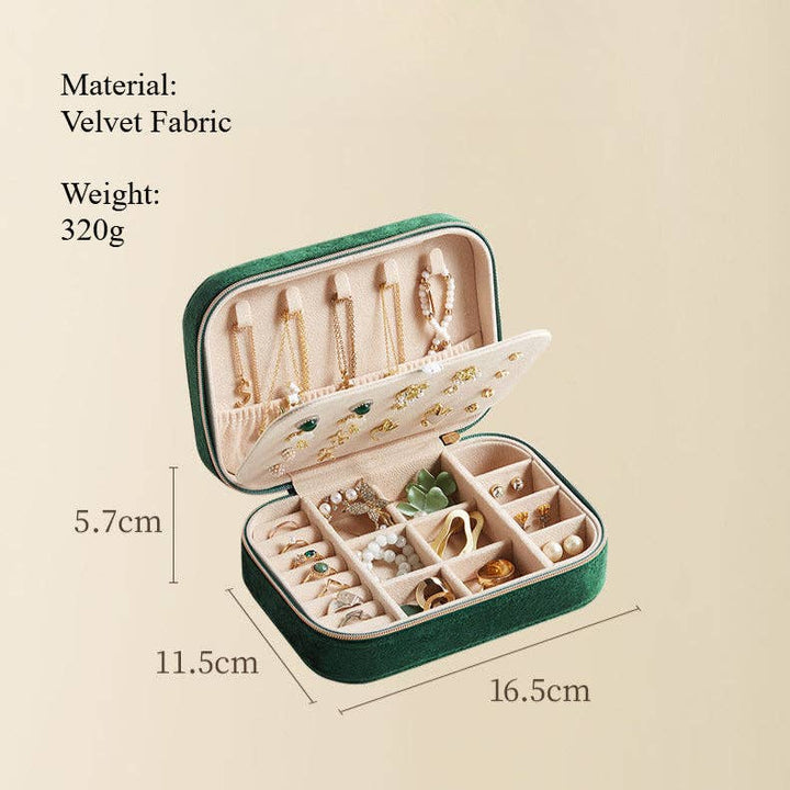 Two Tier Velvet Jewelry Case