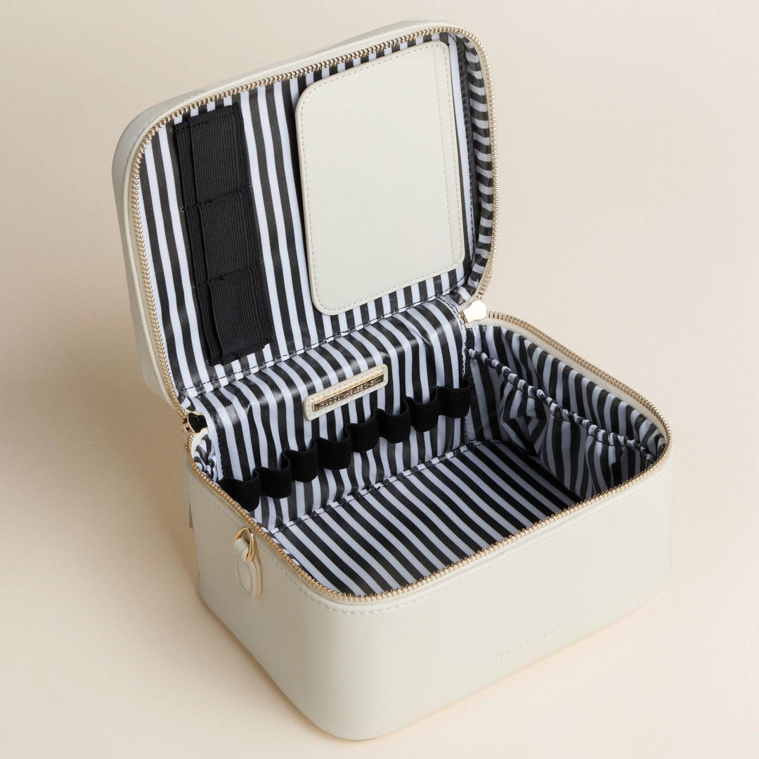 Jetsetter Train Case-Ecru Cream