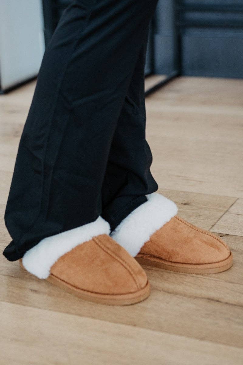 Chestnut Faux Fur Women's Slippers