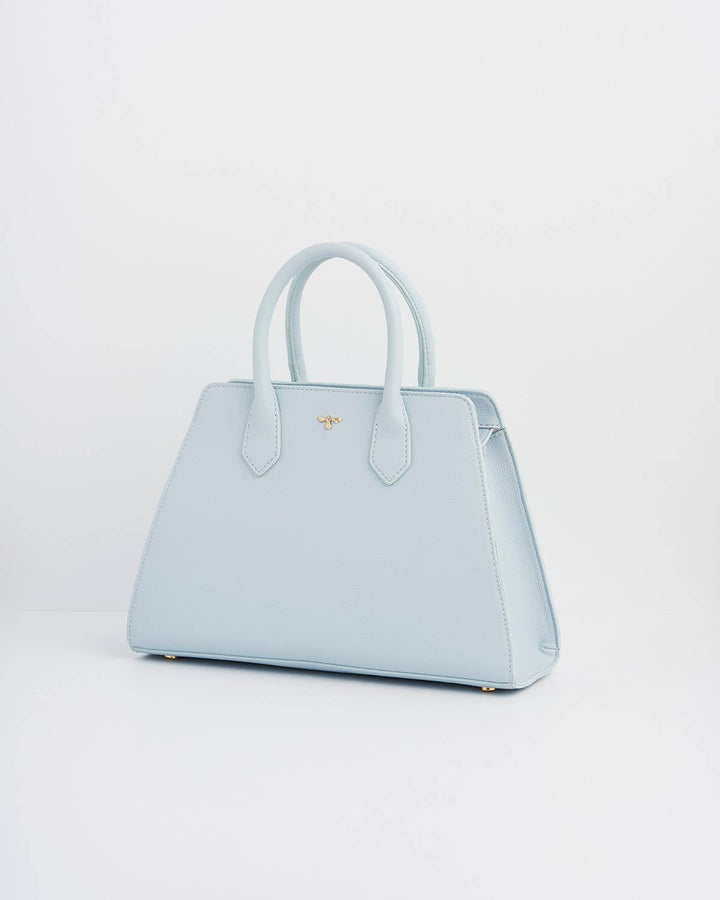 Blue Structured Tote Bag